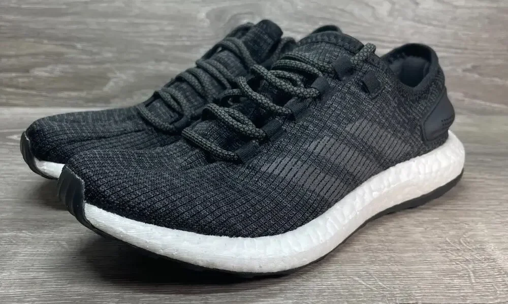 Adidas Core Black Pure BOOST Ultra Running Race Shoes Mens 8 NEW Fast Ship